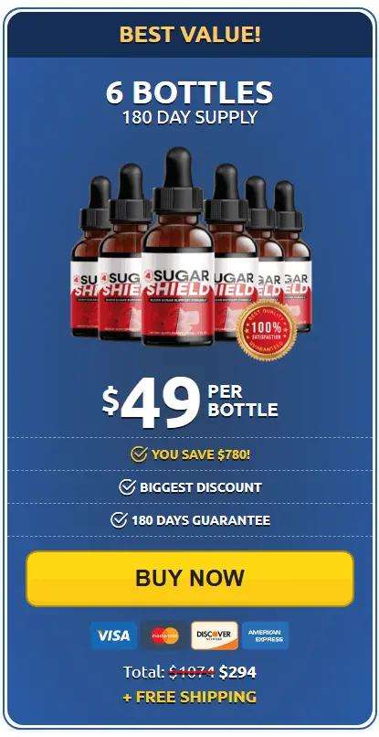 Sugar Shield 6 bottle $49per bottle